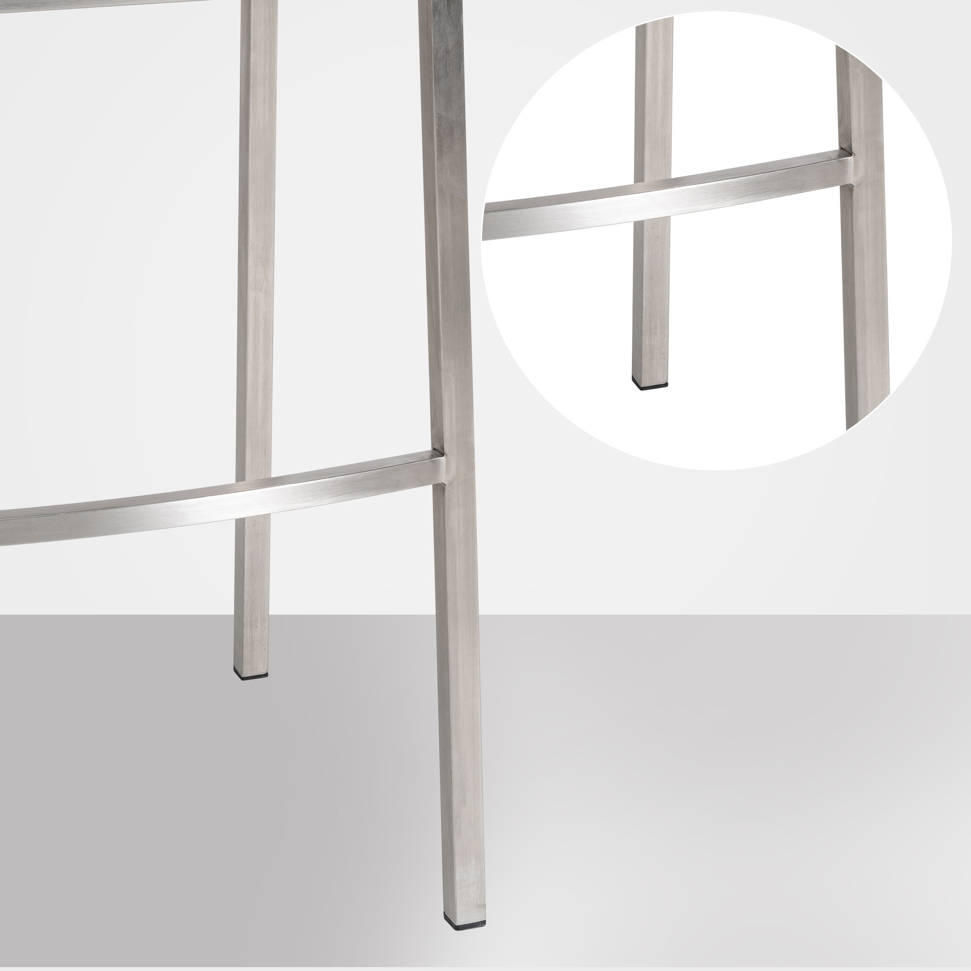 Taburete de Bar Damaso con Fieltro y Base de Cuatro Patas